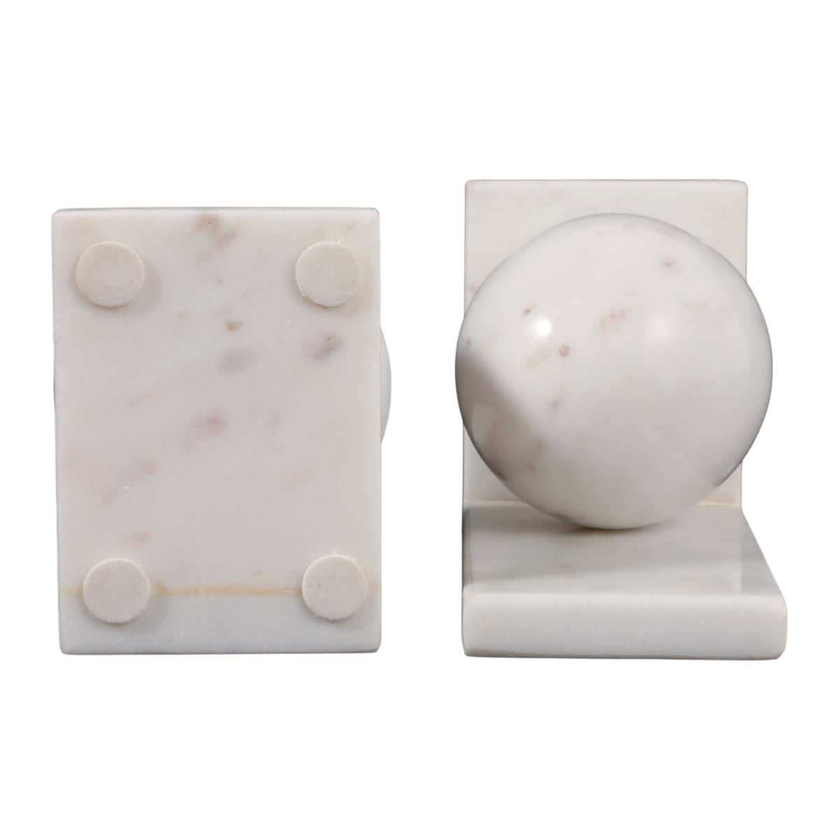 Meinert White Marble Bookends (Set of 2)