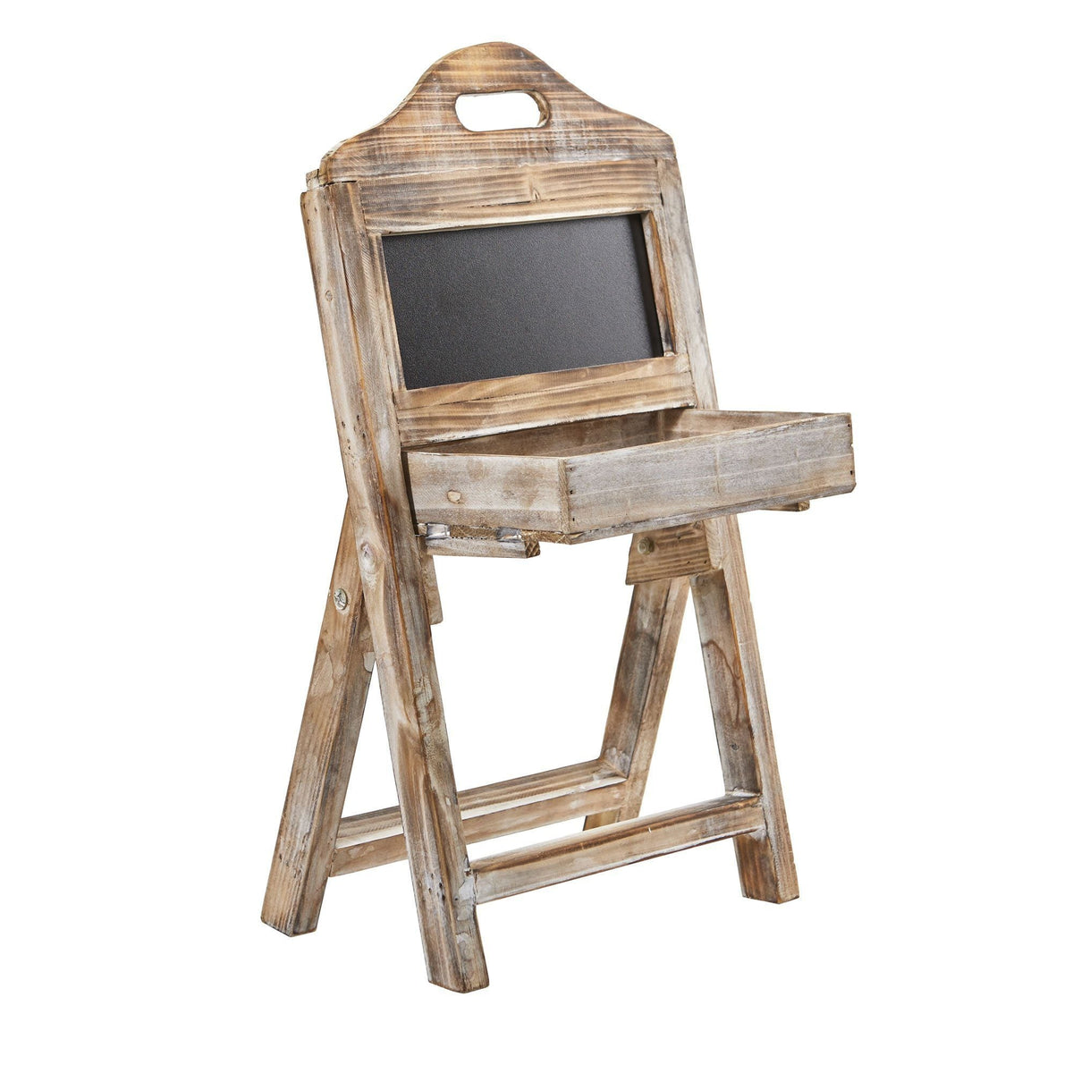 21’’ Whitewash Wood Chalkboard Rack