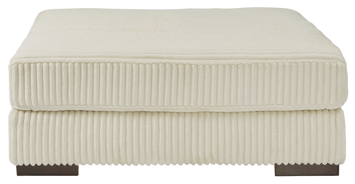 Lindyn Ivory Oversized Accent Ottoman - Ornate Home