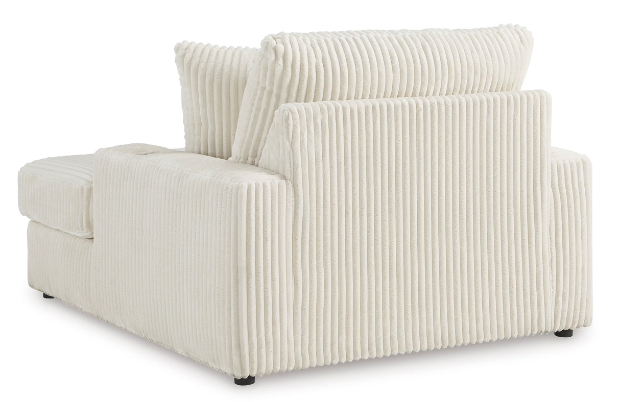 Lindyn Ivory 3pc RAF Chaise Sectional - Ornate Home