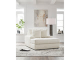 Lindyn Ivory Chaise w/ 2 Cup Holders & USB Charging Port - Ornate Home