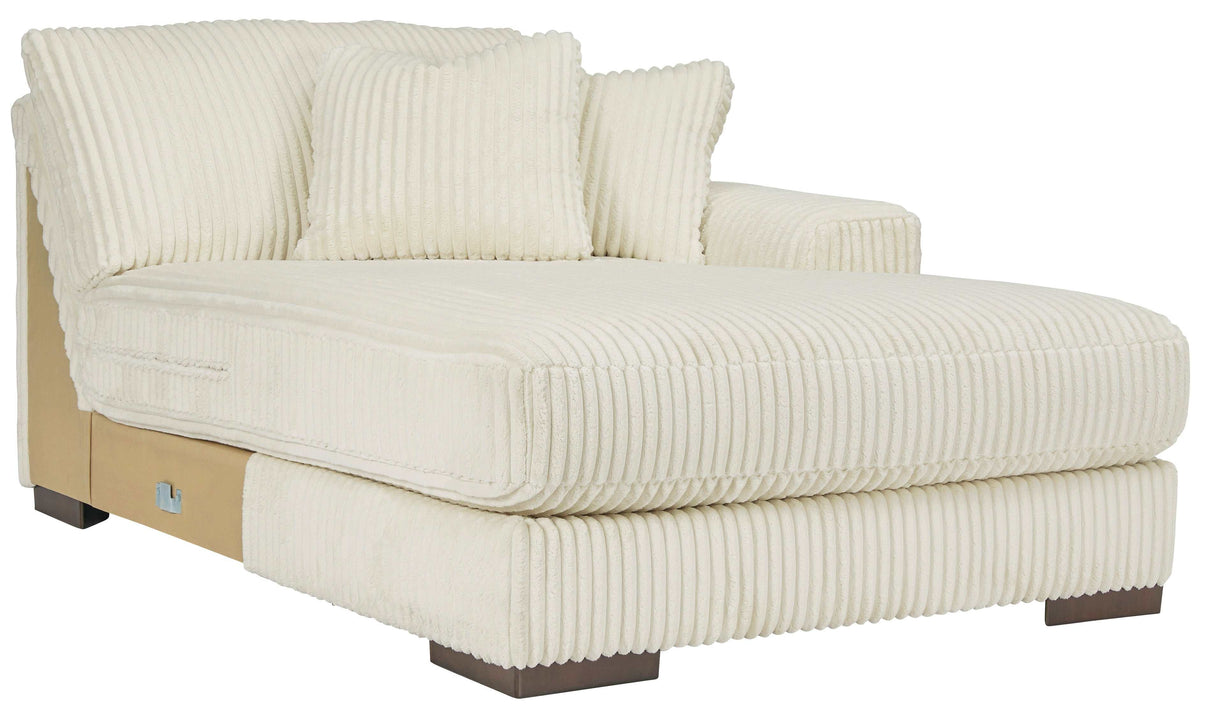 Lindyn Ivory 6pc RAF Chaise Sectional - Ornate Home