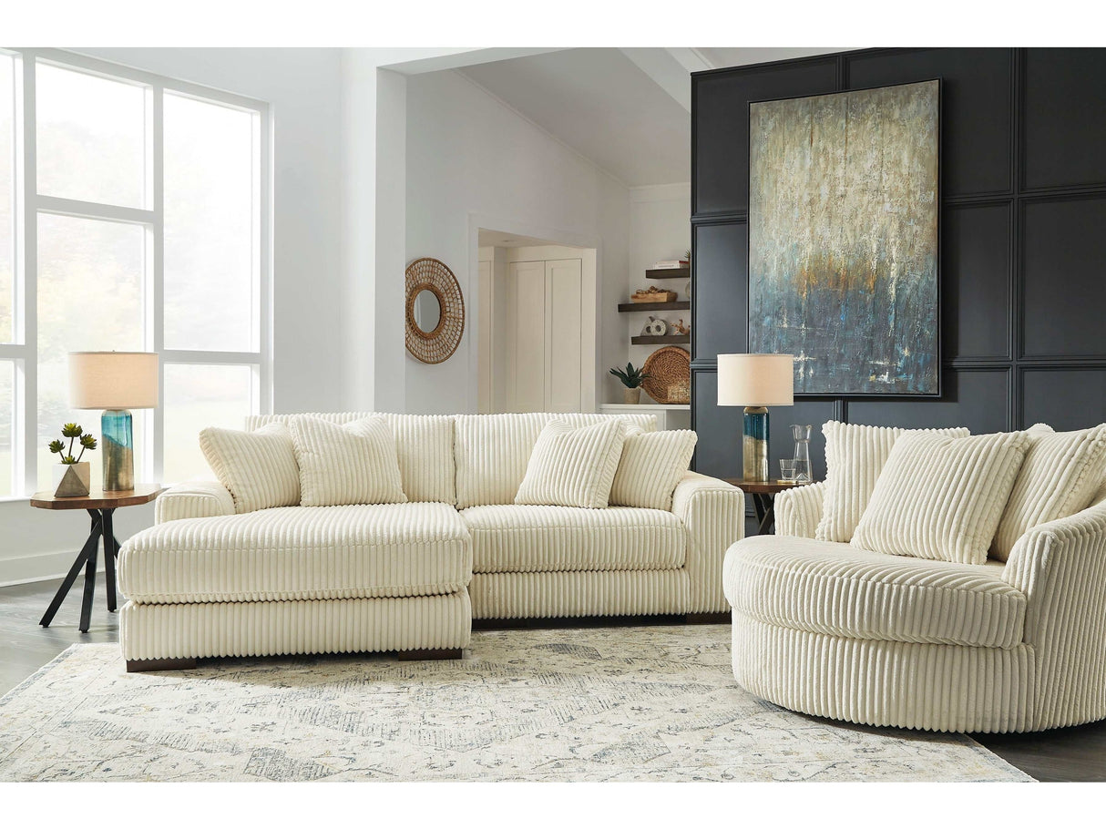 Lindyn Ivory 2pc LAF Chaise Sectional - Ornate Home