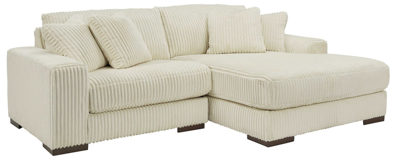 (Online Special Price) Lindyn Ivory 2pc RAF Chaise Sectional - Ornate Home