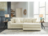 (Online Special Price) Lindyn Ivory 2pc RAF Chaise Sectional - Ornate Home