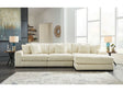 (Online Special Price) Lindyn Ivory 3pc RAF Chaise Sectional - Ornate Home