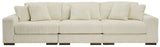 Lindyn Ivory 3pc Sectional Sofa - Ornate Home