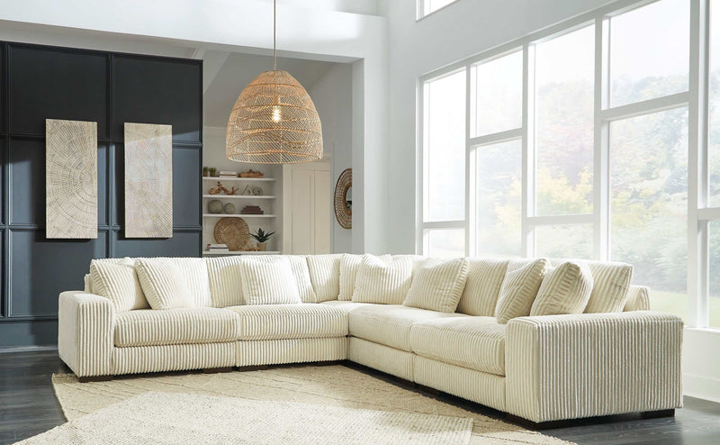 (Online Special Price) Lindyn Ivory 5pc Symmetrical Sectional - Ornate Home