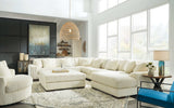 Lindyn Ivory 6pc RAF Chaise Sectional - Ornate Home