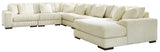 Lindyn Ivory 6pc RAF Chaise Sectional - Ornate Home