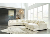 Lindyn Ivory 6pc RAF Chaise Sectional - Ornate Home