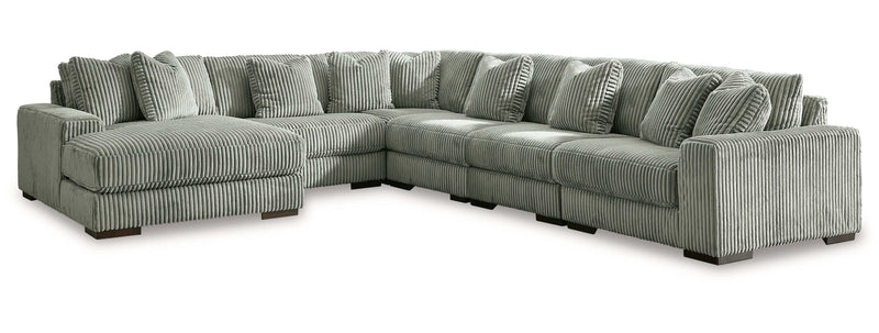 Lindyn Fog 6pc LAF Chaise Sectional - Ornate Home