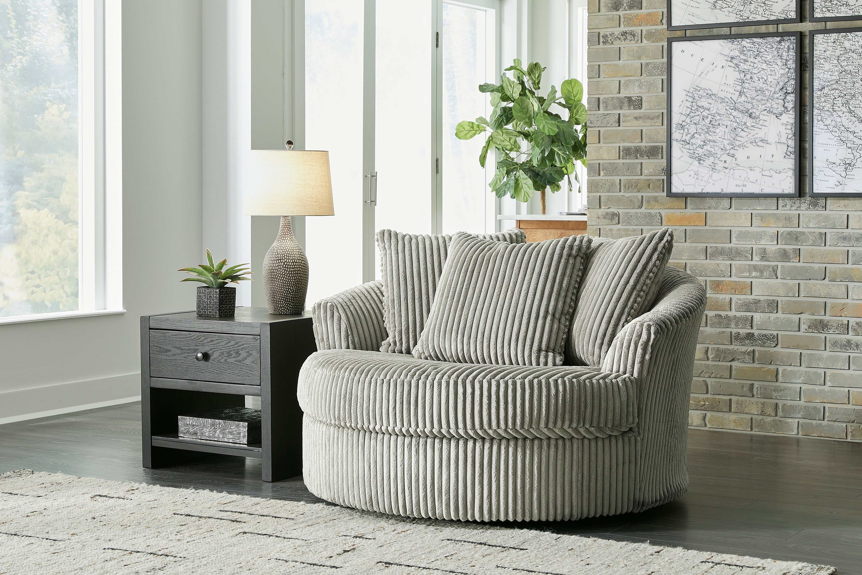 Lindyn Fog 3pc Sectional Sofa - Ornate Home