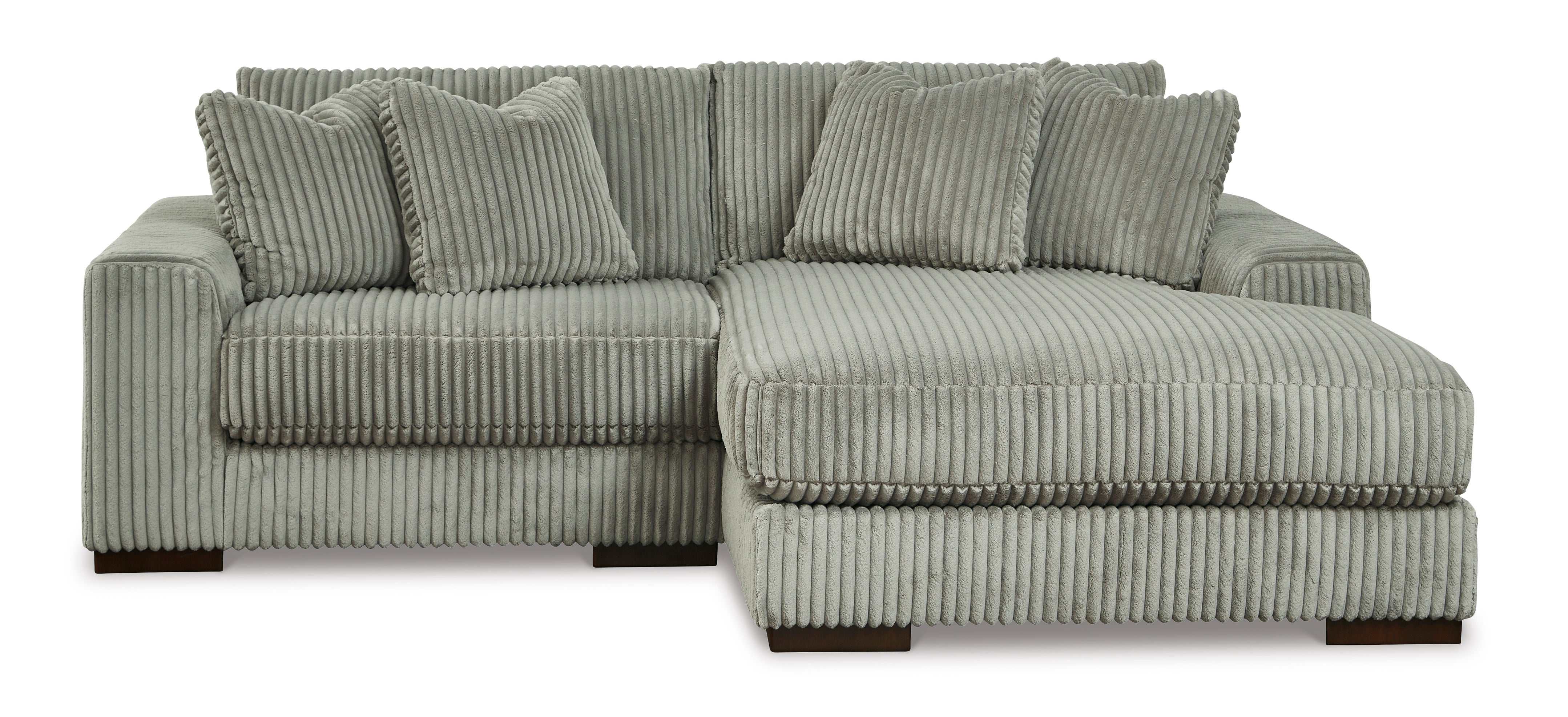 Lindyn Fog 2pc RAF Chaise Sectional - Ornate Home