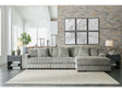 Lindyn Fog 3pc RAF Chaise Sectional - Ornate Home