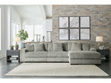 Lindyn Fog 3pc RAF Chaise Sectional - Ornate Home