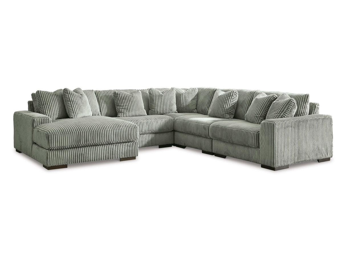 Lindyn Fog 5pc LAF Chaise Sectional - Ornate Home