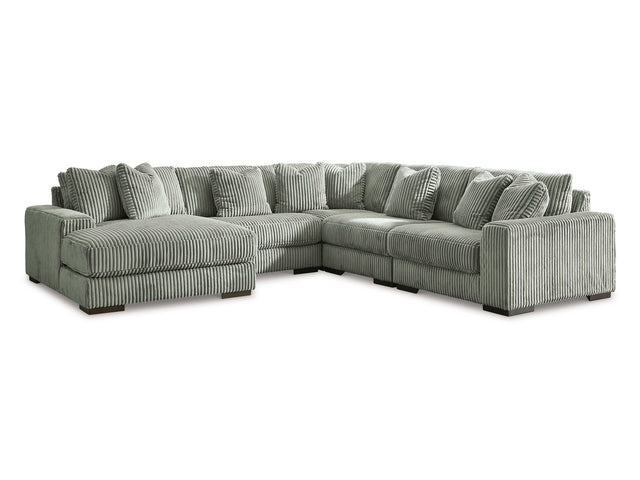 Lindyn Fog 5pc LAF Chaise Sectional - Ornate Home