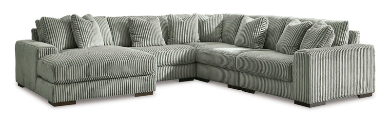 Lindyn Fog 5pc LAF Chaise Sectional - Ornate Home