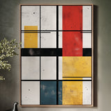 Modular Rhythm – Abstract Primary Color Grid Art