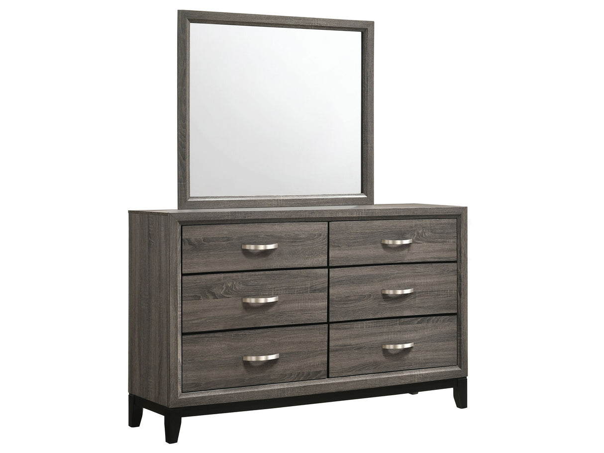 Watson Grey Oak Dresser and Mirror - Ornate Home