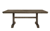 Quincy Grayish Brown Rectangular Dining Table - Ornate Home