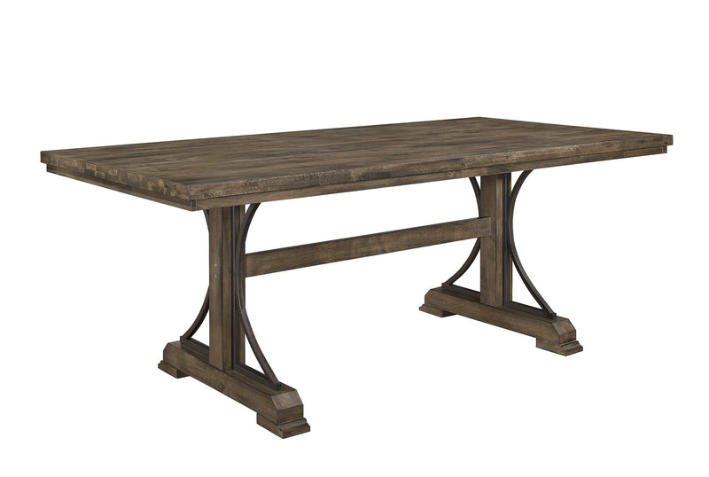 Quincy Grayish Brown Rectangular Dining Table - Ornate Home