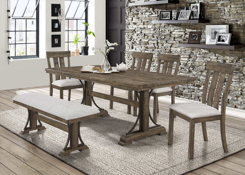 Quincy Grayish Brown Rectangular Dining Table - Ornate Home