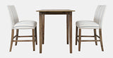 Eastern Tides Bisque Dropleaf Counter Dining Table w/ 2 Uph Stools