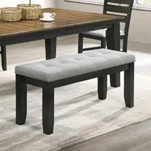 Bardstown Gray & Charcoal Black Dining Bench
