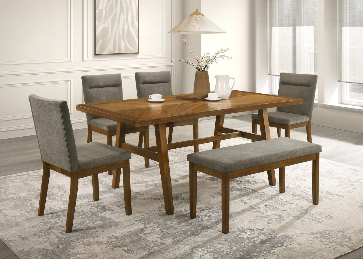 Linus Brown/Gray Dining Set