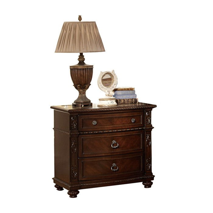 Hillcrest Manor Natural Nightstand Marble Insert