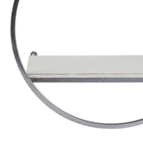 Grenada White/Silver Wood and Metal Wall Shelves (Set of 3)