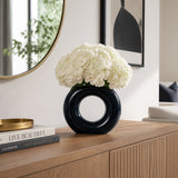 Calville Navy Ceramic Donut Vase