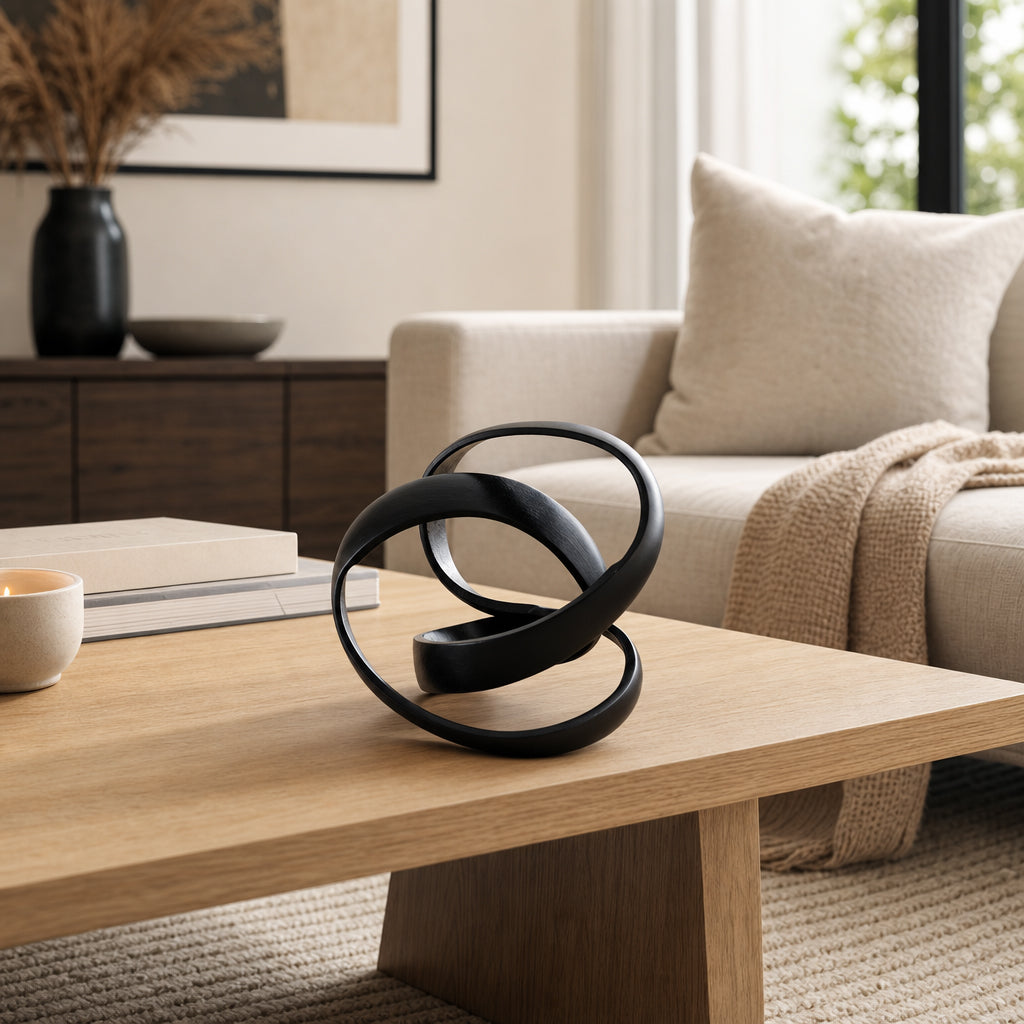 Dashport Black Aluminum Knot Sculpture - 14585-03EC