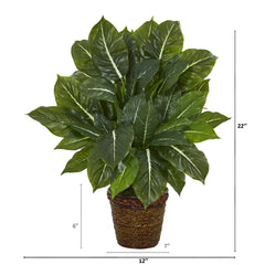 22” Evergreen Artificial Plant in Planter (Real Touch) - Ornate Home