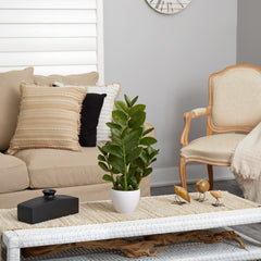 22” Zamioculcas Artificial Plant in White Planter - Ornate Home