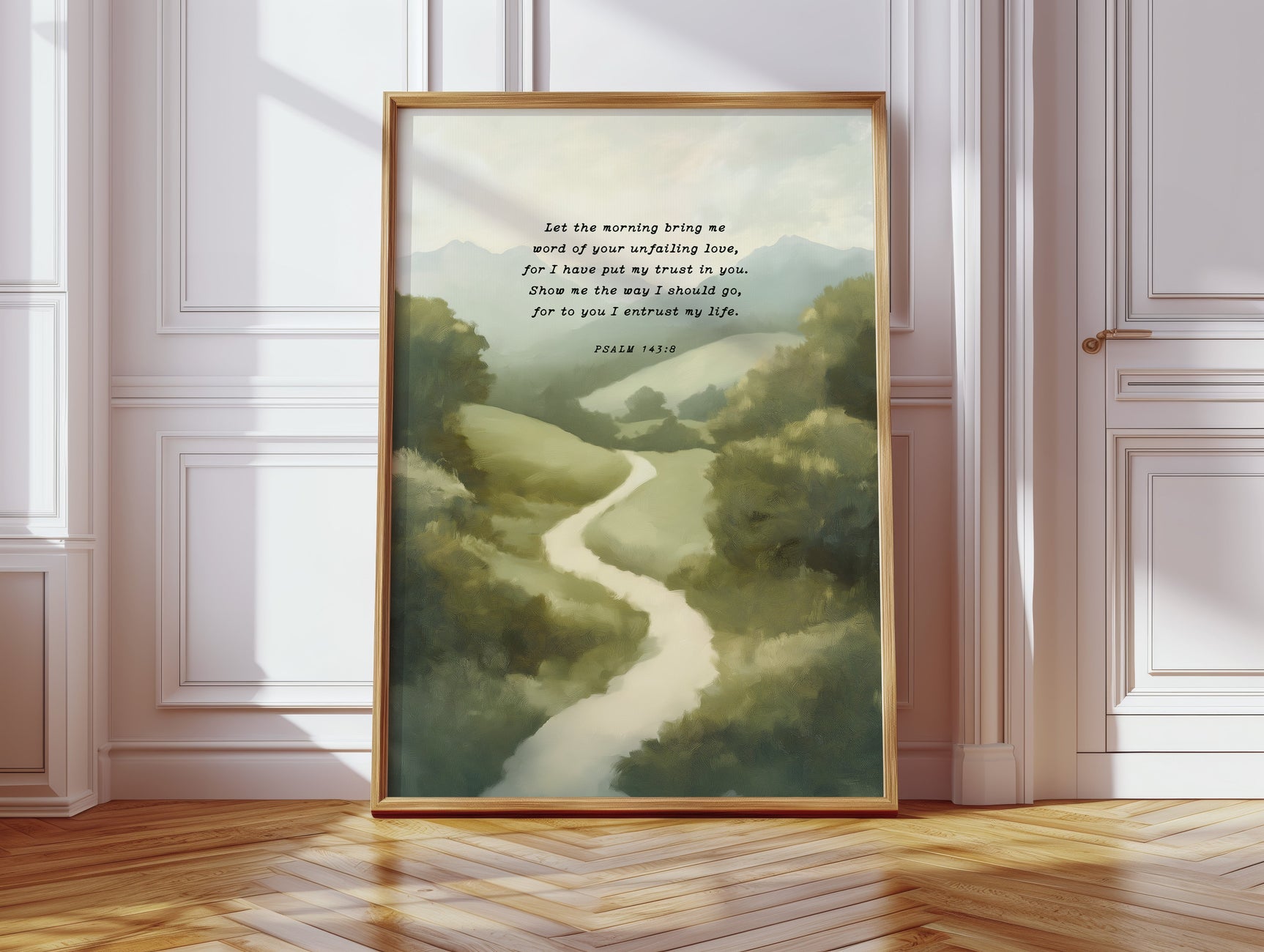 Guided Morning Path Psalm 143:8 Art Print