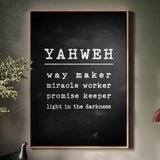 Yahweh Chalkboard Declaration