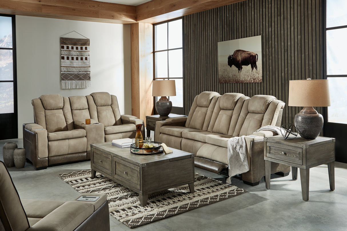 Next-Gen DuraPella Sand Power Reclining Sofa, Loveseat and Recliner - Ornate Home