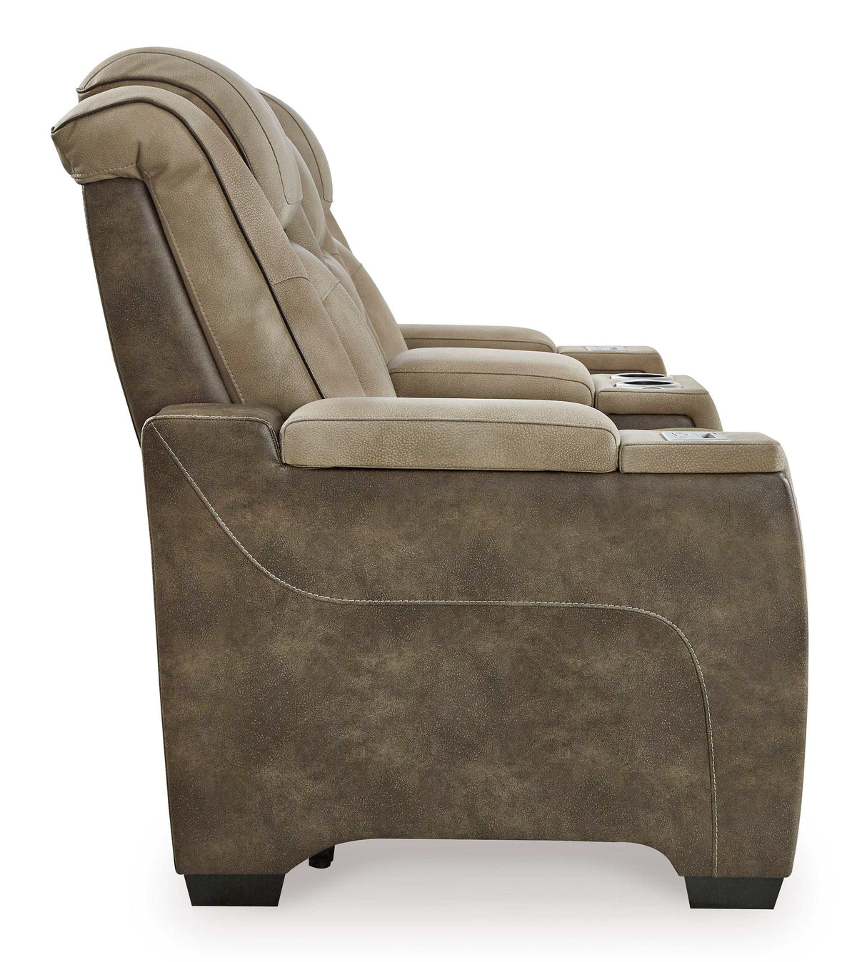 Next-Gen DuraPella Sand Power Reclining Loveseat w/ Console - Ornate Home