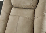 Next-Gen DuraPella Sand Power Reclining Sofa w/ Drop-Down Table - Ornate Home