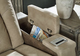 Next-Gen DuraPella Sand Power Reclining Sofa w/ Drop-Down Table - Ornate Home