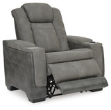 Next-Gen Durapella Slate Power Reclining Sofa and Power Recliner