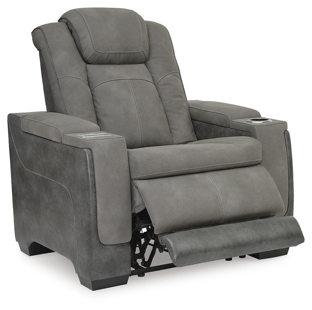 Next-Gen Durapella Slate Power Reclining Sofa and Power Recliner