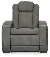 Next-Gen Durapella Slate Power Reclining Sofa and Power Recliner