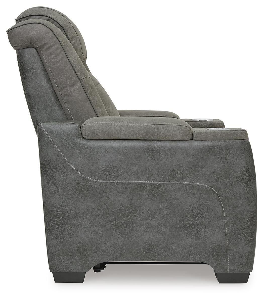 Next-Gen Durapella Slate Power Reclining Sofa and Power Recliner