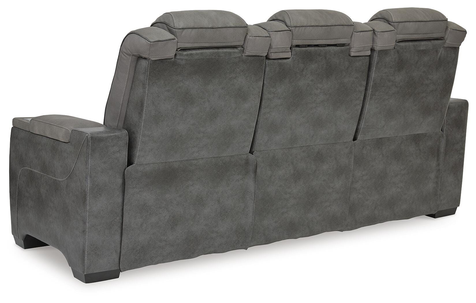 Next-Gen Durapella Slate Power Reclining Sofa and Power Recliner