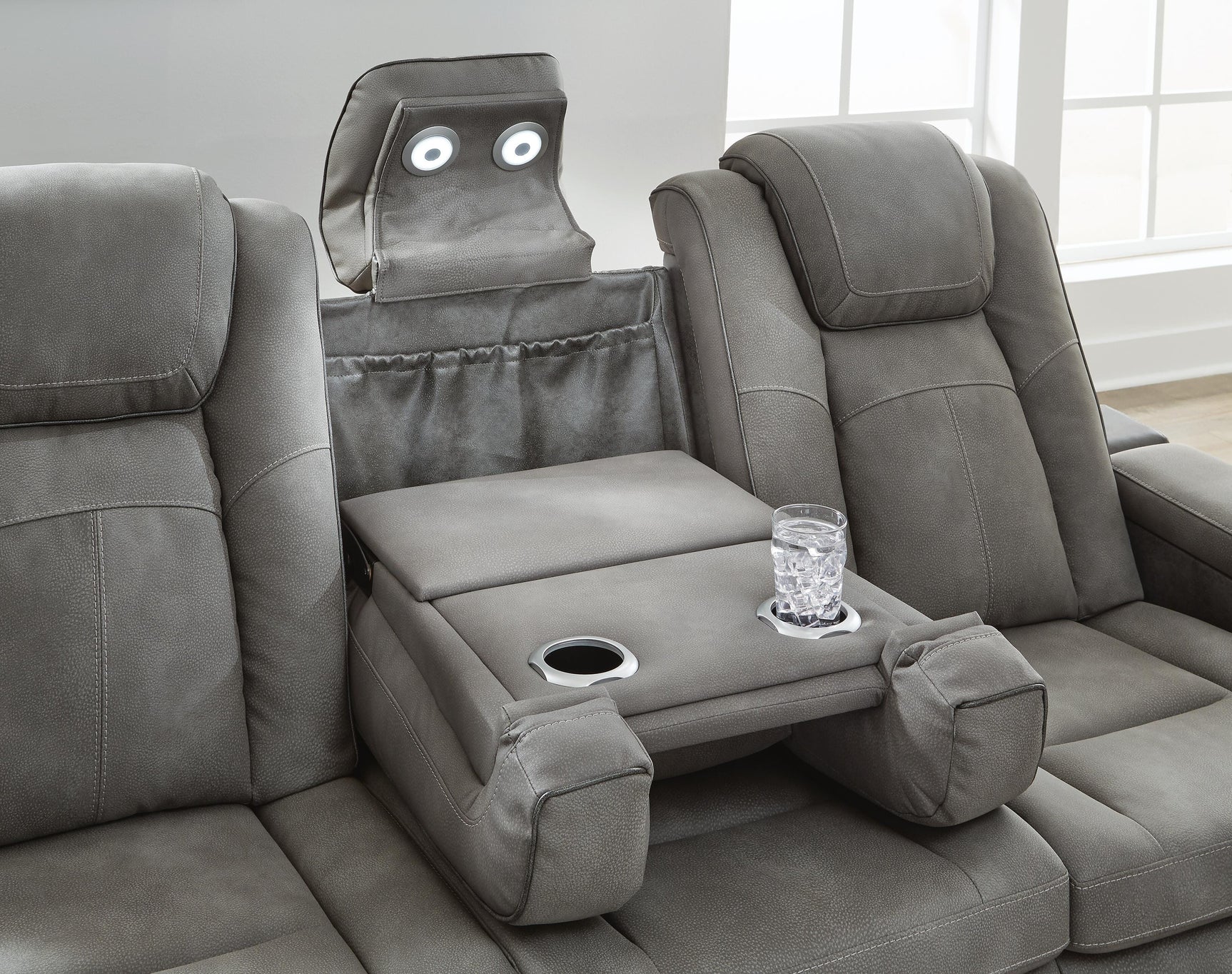 Next-Gen Durapella Slate Power Reclining Sofa and Loveseat (Online Special Price)