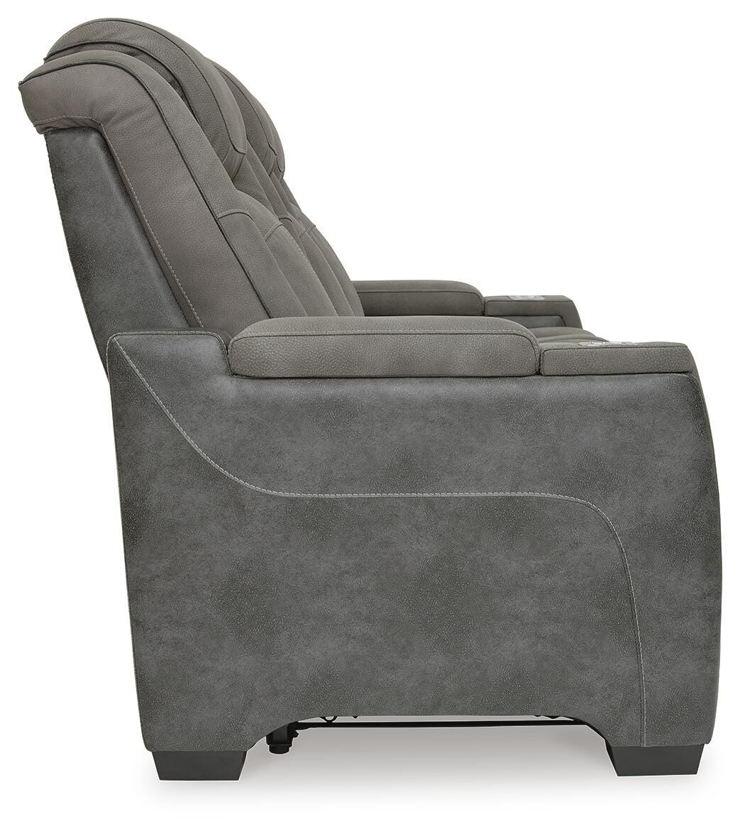 Next-Gen Durapella Slate Power Reclining Sofa and Power Recliner